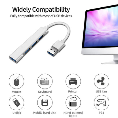 Usb 3.0 Multi-Port Splitter Adapter Silver