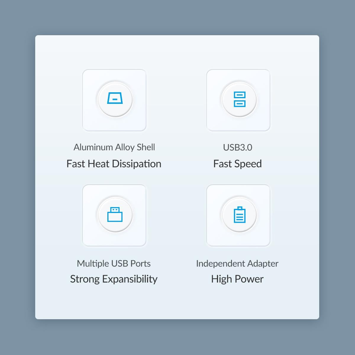 3-Port Usb 3.2 Hub With Card Reader Silver