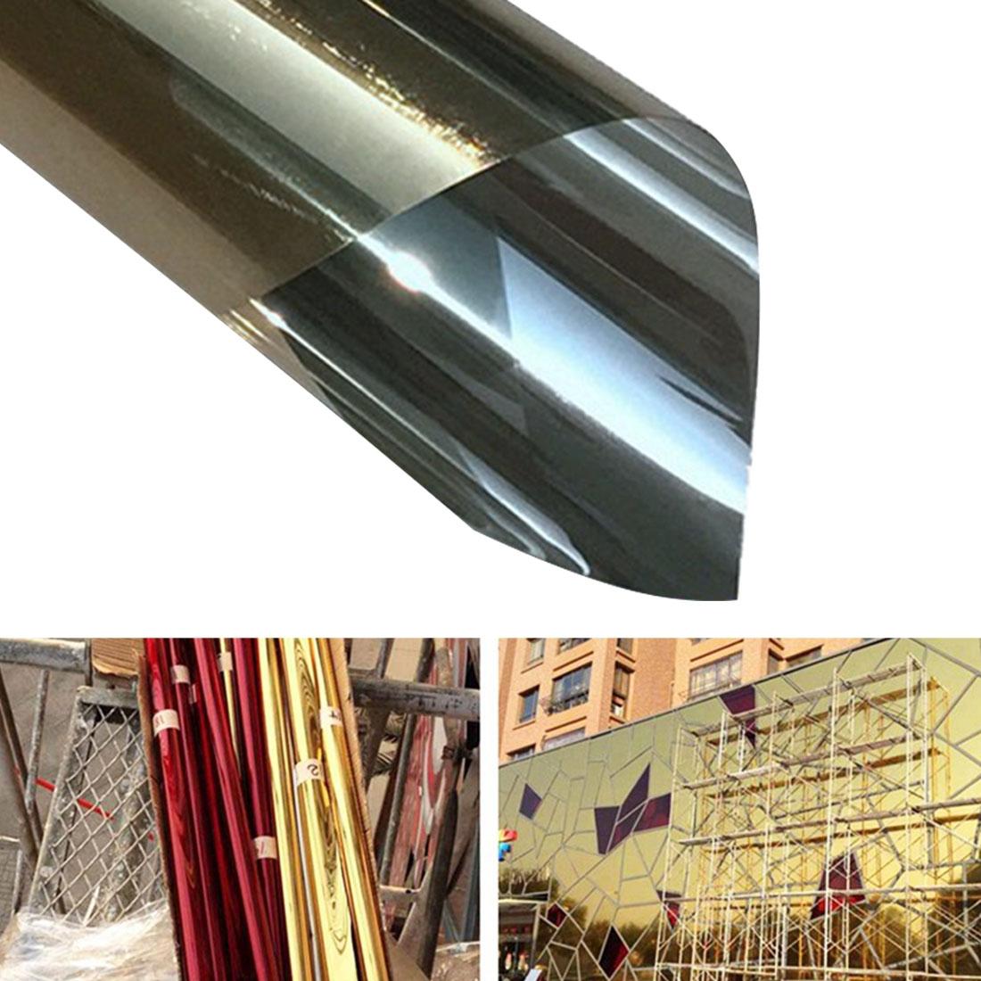 100cm x 1m Uv Reflective one Way Privacy Window Film Sticker - Silver