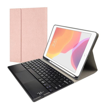 9.7 Ipad Keyboard Case With Touchpad Pen Slot & Bracket - Magnetic Detachable - Silver