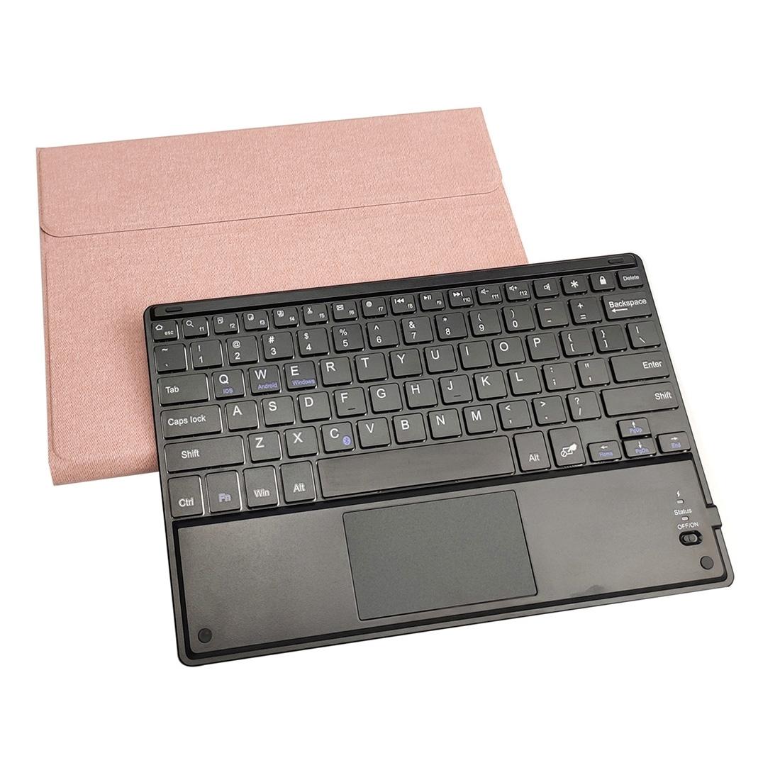 9.7 Ipad Keyboard Case With Touchpad Pen Slot & Bracket - Magnetic Detachable - Silver