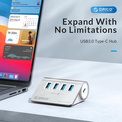 Aluminum 4-Port Usb 3.2 Gen1 Hub Silver