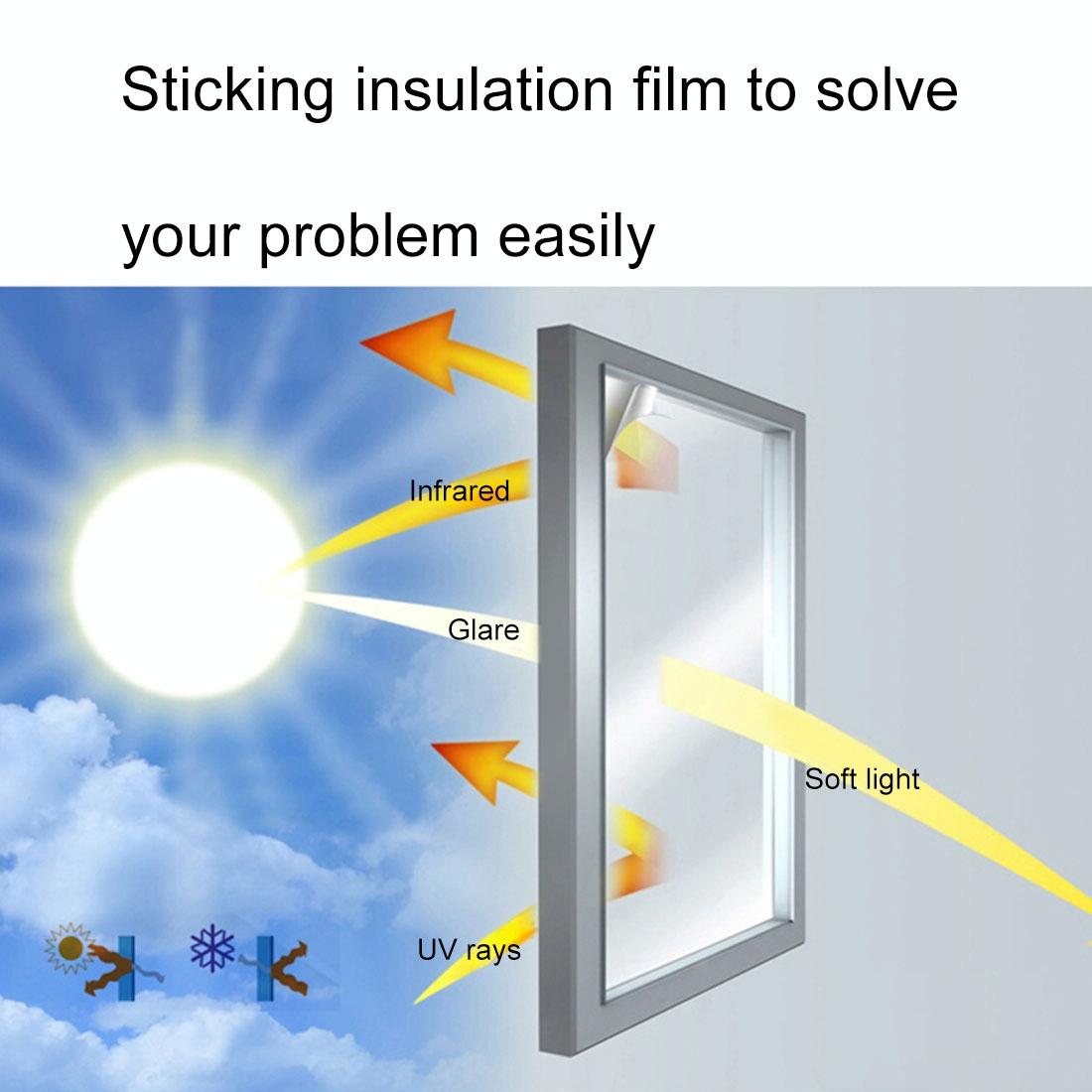 90cm x 1m Uv Reflective Privacy Window Film - one Way Sticker - Silver