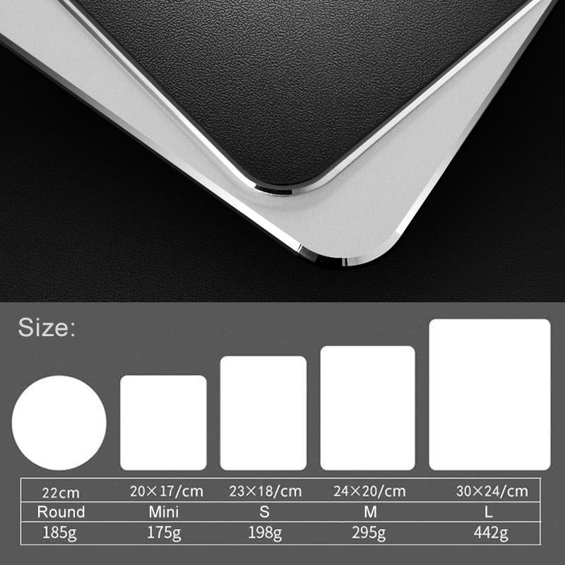 Double Sided Non Slip Aluminum Mouse Pad Small - Silver