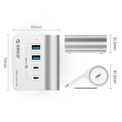 Aluminum 4-Port Type-C & Usb 3.2 Gen2 Hub