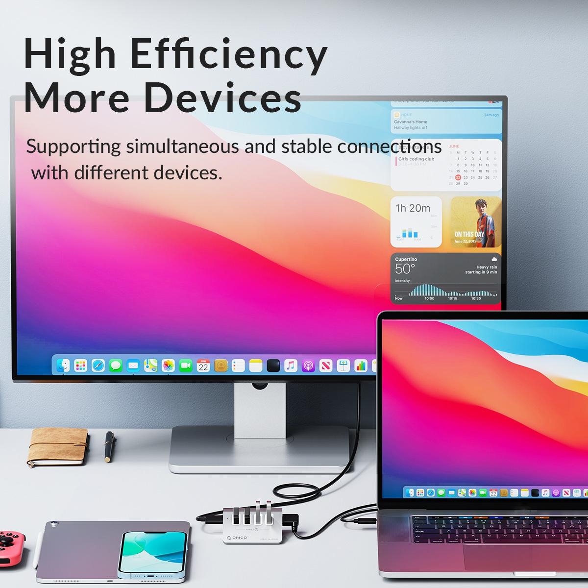 Aluminum 4-Port Type-C & Usb 3.2 Gen2 Hub