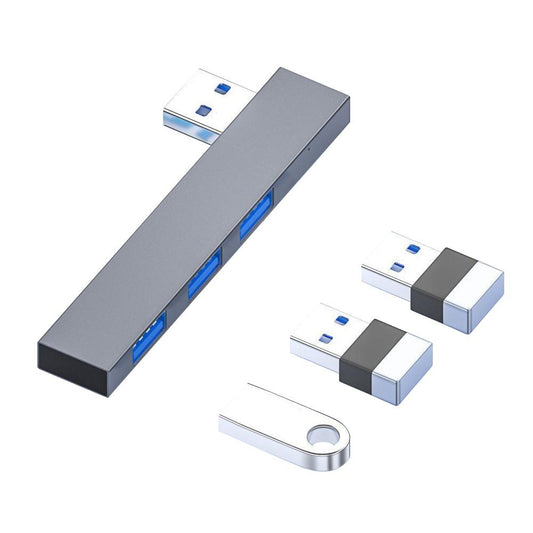 Usb Male To Dual Usb 2.0+3.0 Female Adapter Silver