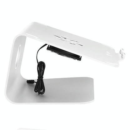 Classic Aluminum Cooling Stand with Fan for Mac Ipad and Laptops - Silver