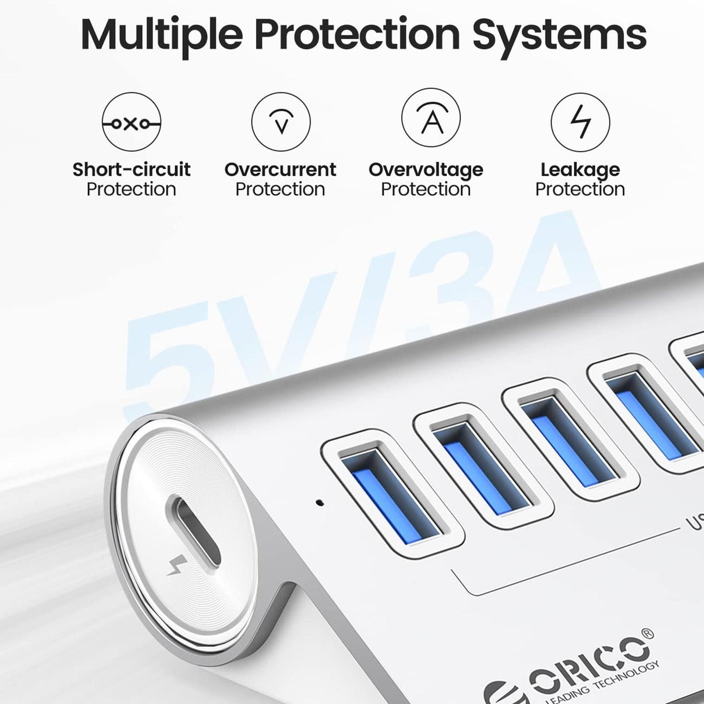 7-Port Usb 3.2 Gen1 Hub With 1M Cable