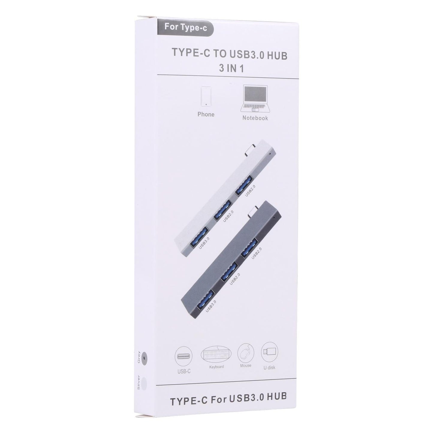 Usb-C To Dual Usb Adapter Silver