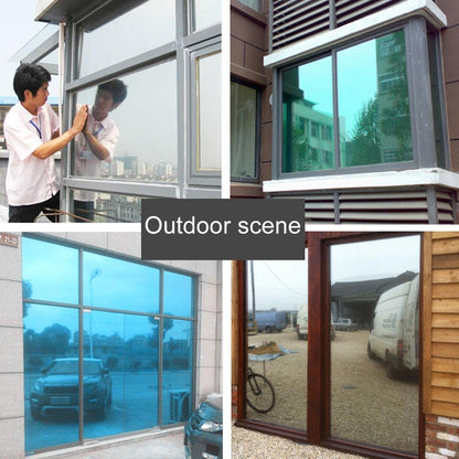 50cm x 1m Uv Reflective one Way Privacy Window Film Sticker - Silver