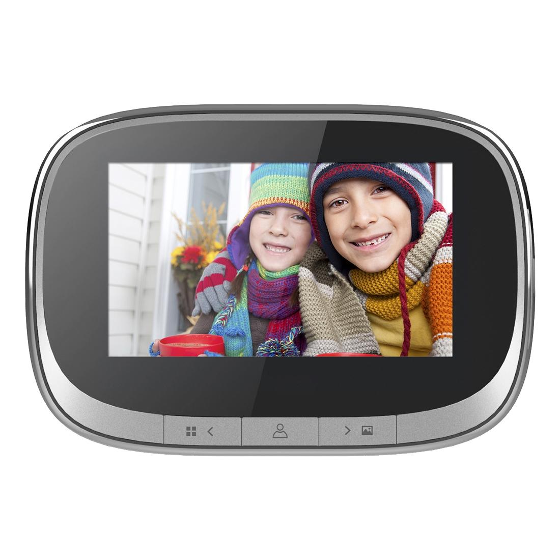 4.3 Security Door Viewer With 1.0Mp Camera Motion Detection Night Vision & Music - 145 Degree Wide Angle & Tf Card - Black