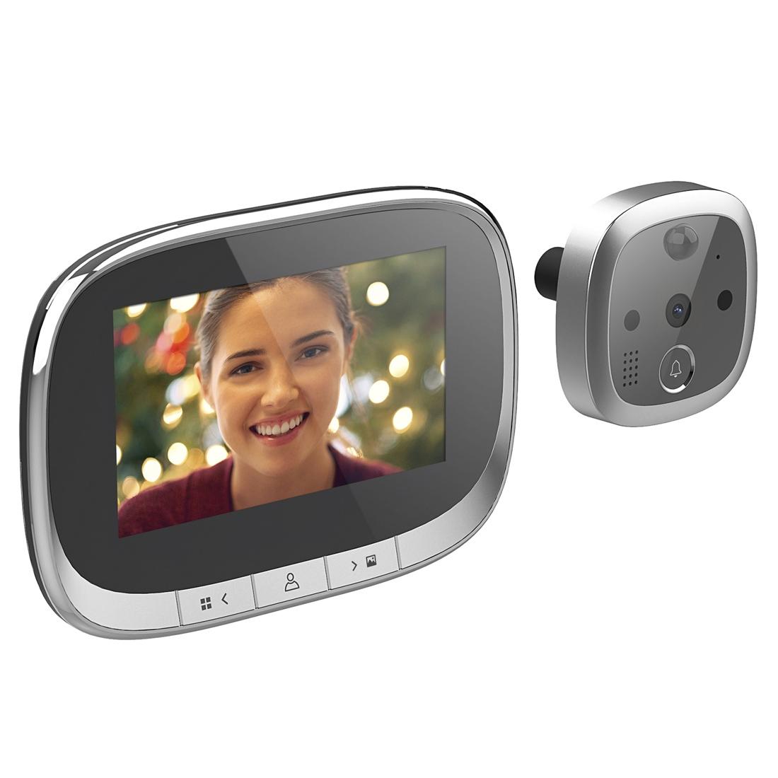 4.3 Security Door Viewer With 1.0Mp Camera Motion Detection Night Vision & Music - 145 Degree Wide Angle & Tf Card - Black