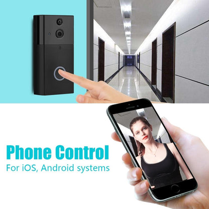 Smart Wifi Video Doorbell With Night Vision & Motion Detection - Silver