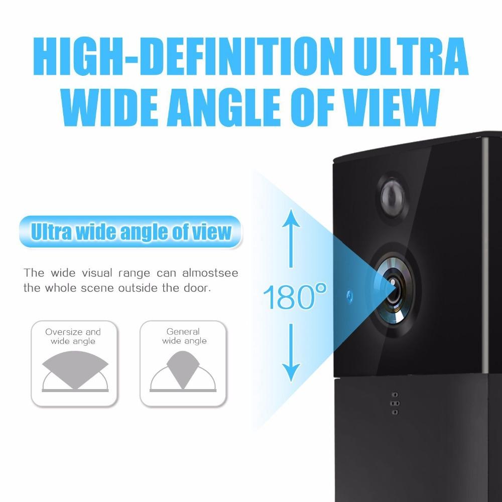 Smart Wifi Video Doorbell With Night Vision & Motion Detection - Silver