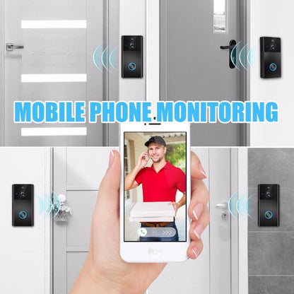 Smart Wifi Video Doorbell With Night Vision & Motion Detection - Silver