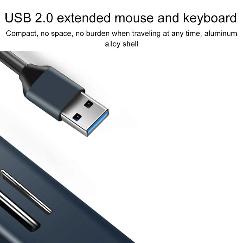 5-In-1 Usb3.0 Hub Adapter 3X Usb + Sd / Tf Reader - Silver