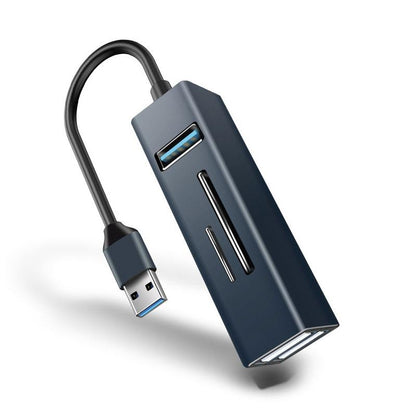5-In-1 Usb3.0 Hub Adapter 3X Usb + Sd / Tf Reader - Silver