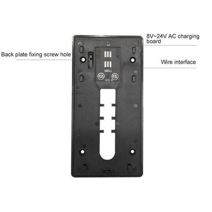 Smart Wifi Video Doorbell With Night Vision & Pir Detection - Silver
