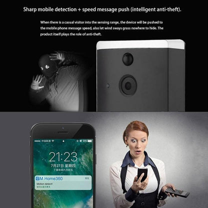 Smart Wifi Video Doorbell With Night Vision & Pir Detection - Silver