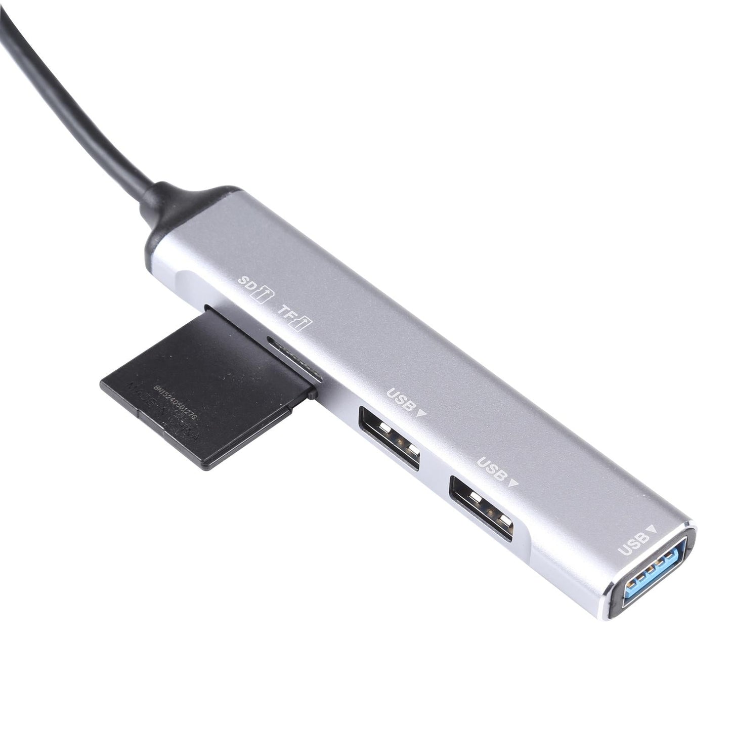 5-In-1 Usb 3.0 Docking Station With Sd / Tf Card Slot & 3 Usb Ports Silver