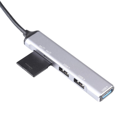 5-In-1 Usb 3.0 Docking Station With Sd / Tf Card Slot & 3 Usb Ports Silver