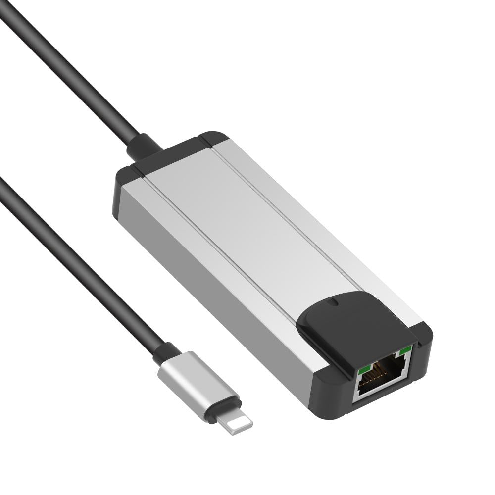 8Pin To Rj45 Usb 2.0 Hub Adapter - Silver