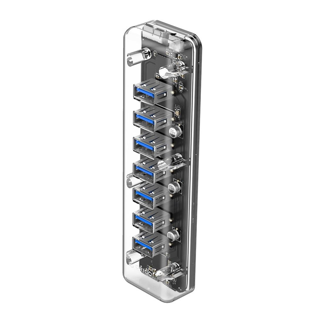 7-Port Usb 3.0 Desktop Hub With Blue Led