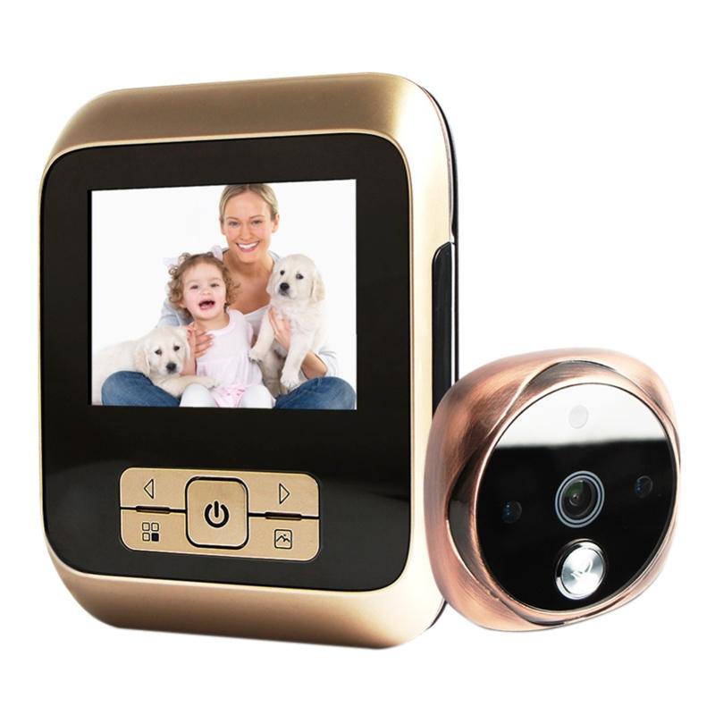 3.0 Tft Display Digital Door Viewer With 3.0Mp Camera Tf Card Support & Night Vision - 32Gb Max - Bronze