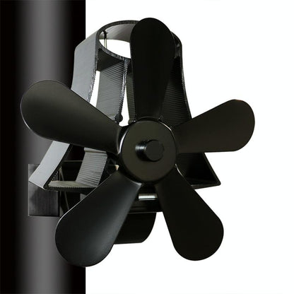 High Temp 5-blade Heat Powered Stove Fan for Fireplaces - Bronze