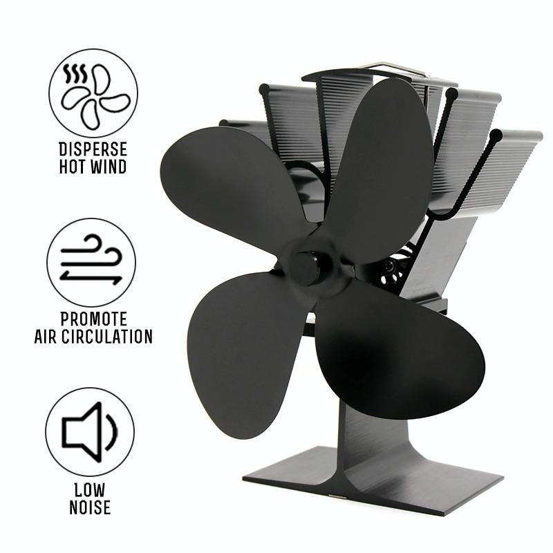 Eco-friendly Heat Powered Stove Fan for Wood / Gas / Pellet Stoves - Bronze