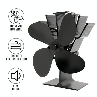 Eco-friendly Heat Powered Stove Fan for Wood / Gas / Pellet Stoves - Bronze