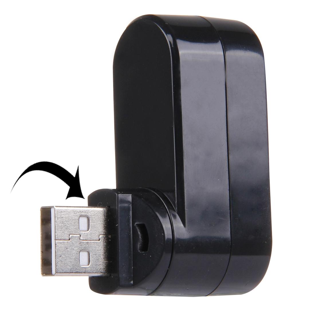 3-Port Usb 2.0 Hub With 180° Rotation - White