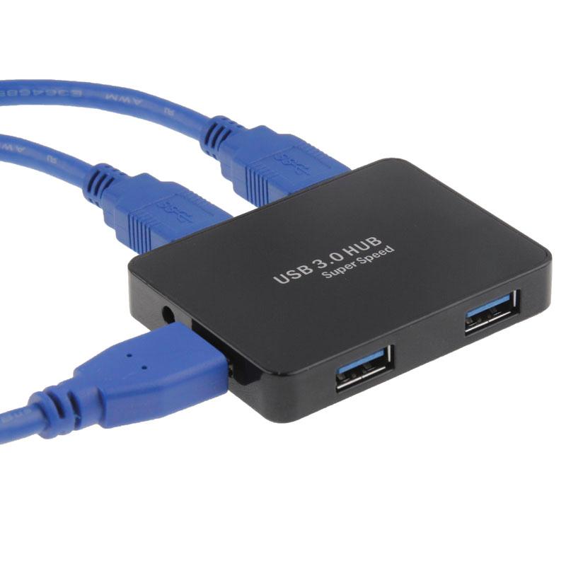 4-Port Usb 3.0 Hub + 60Cm Cable Fast Data Transfer - White