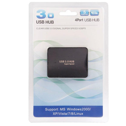 4-Port Usb 3.0 Hub + 60Cm Cable Fast Data Transfer - White