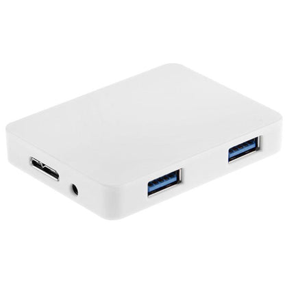 4-Port Usb 3.0 Hub + 60Cm Cable Fast Data Transfer - White