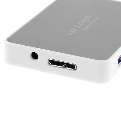 4-Port Usb 3.0 Hub + 60Cm Cable Fast Data Transfer - White