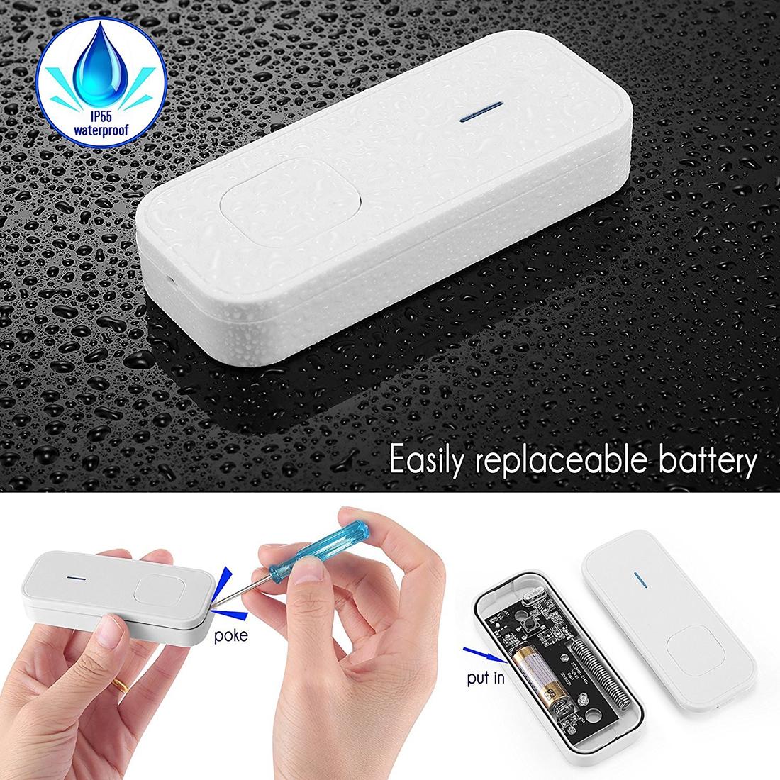 Wireless Waterproof Doorbell Receiver - 110Db 300M Range 53 Music Options