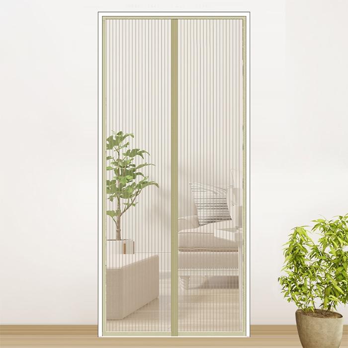 210x100cm Magnetic Mosquito-proof Screen Door Curtain - Magic Mesh - White