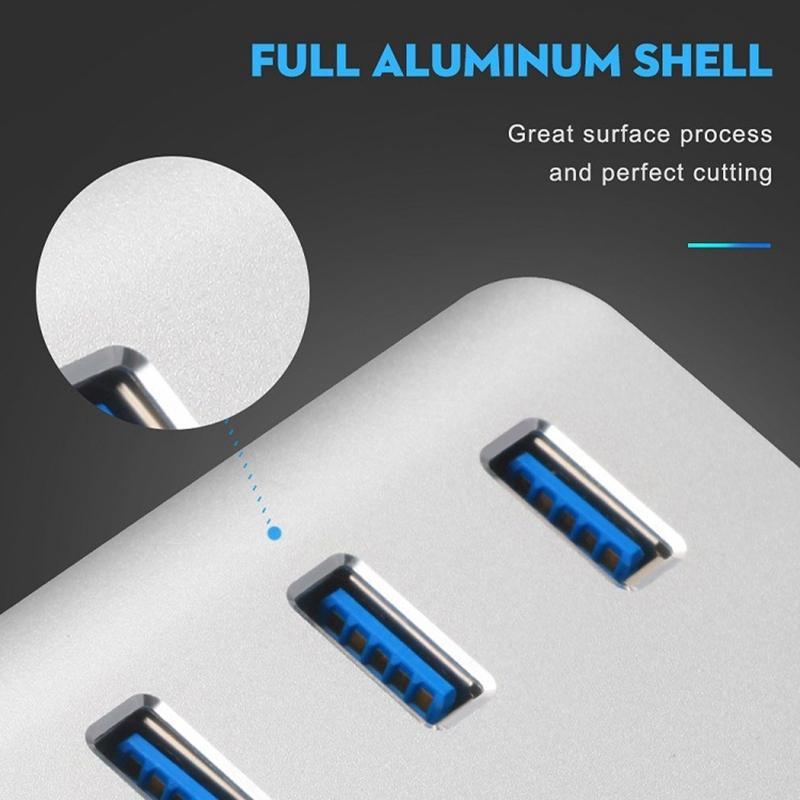High Speed Usb 3.0 Splitter Hub Adapter White