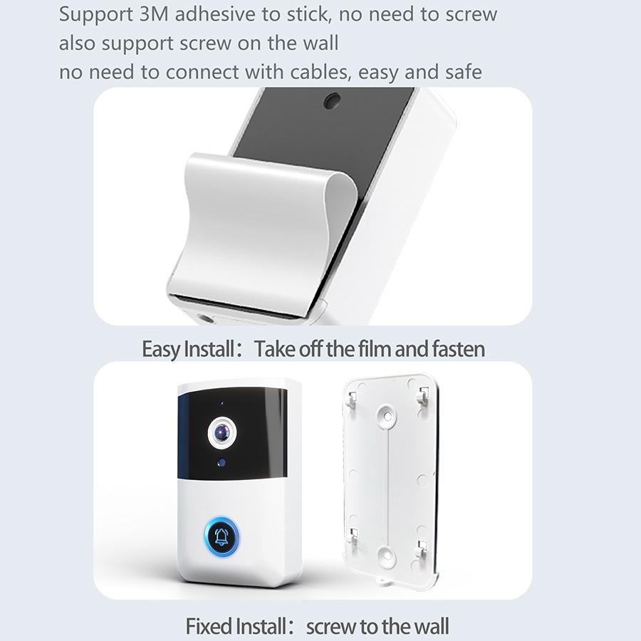 Wireless Security Doorbell With Bidirectional Voice Intercom