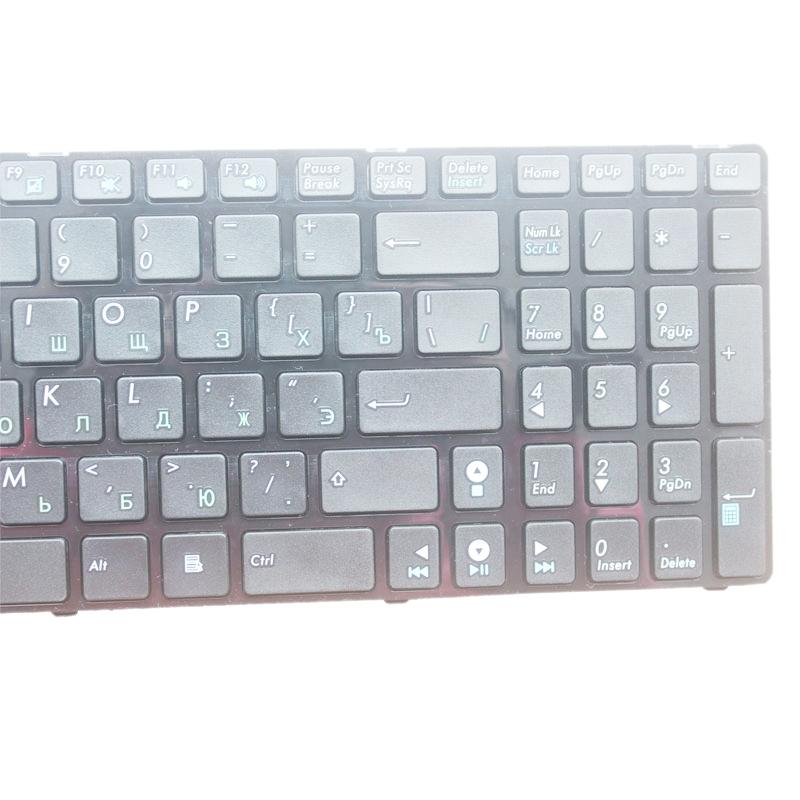 Russian Keyboard for Asus K52 K53s X61 N61 G60 G51 - Black - White