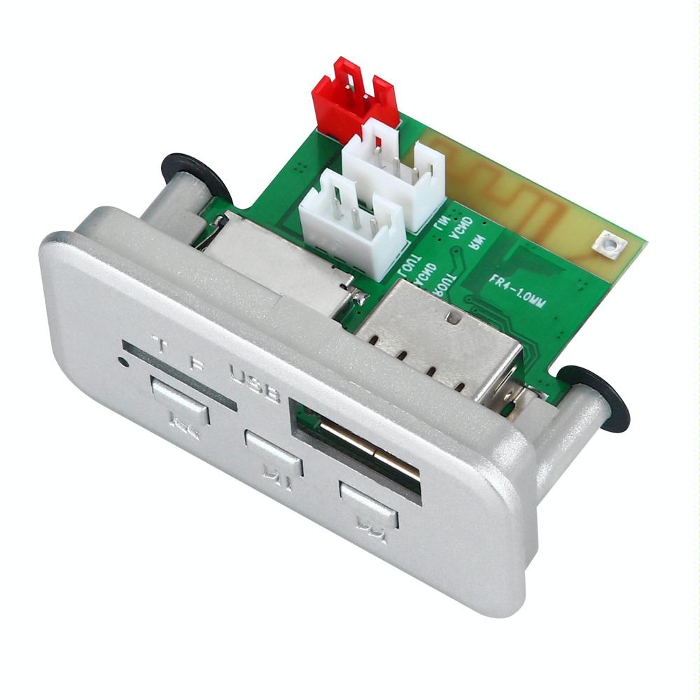 12V Car Mp3 Player Board With Fm Radio Bluetooth Usb Tf Card - White