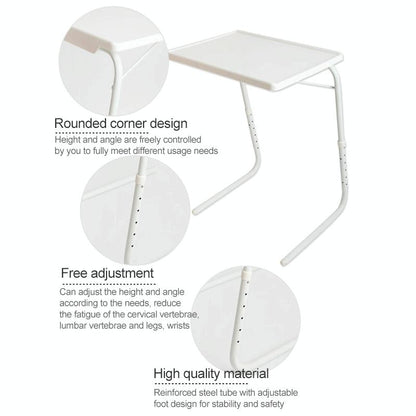 Foldable Laptop Table with Steel Tube Bracket and Plastic Pad