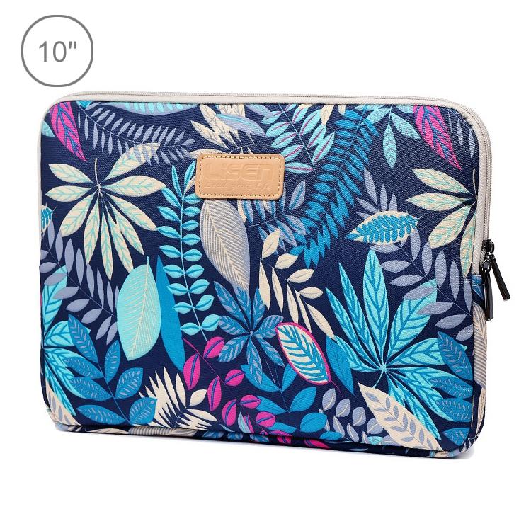 Colourful Leaves Sleeve Case for Ipad Air Galaxy Tab Yoga Surface Pro - Zipper Bag for 10.1 Laptops / Tablets - White