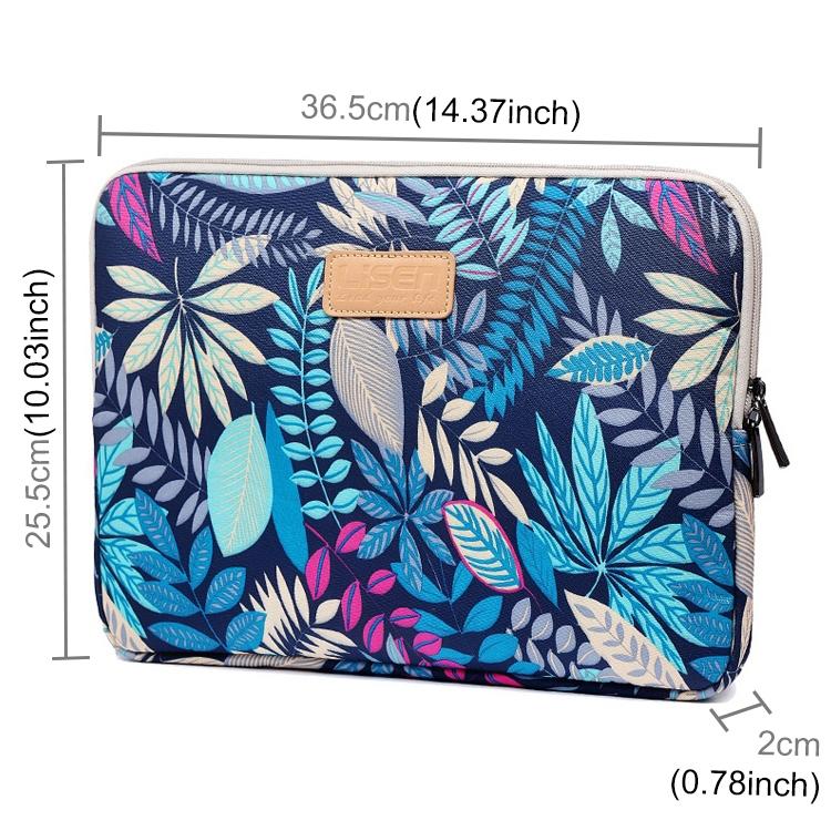 Colourful Leaves Sleeve Case for Macbook Samsung Sony Dell Alienware Chuwi Asus Hp Laptops - White