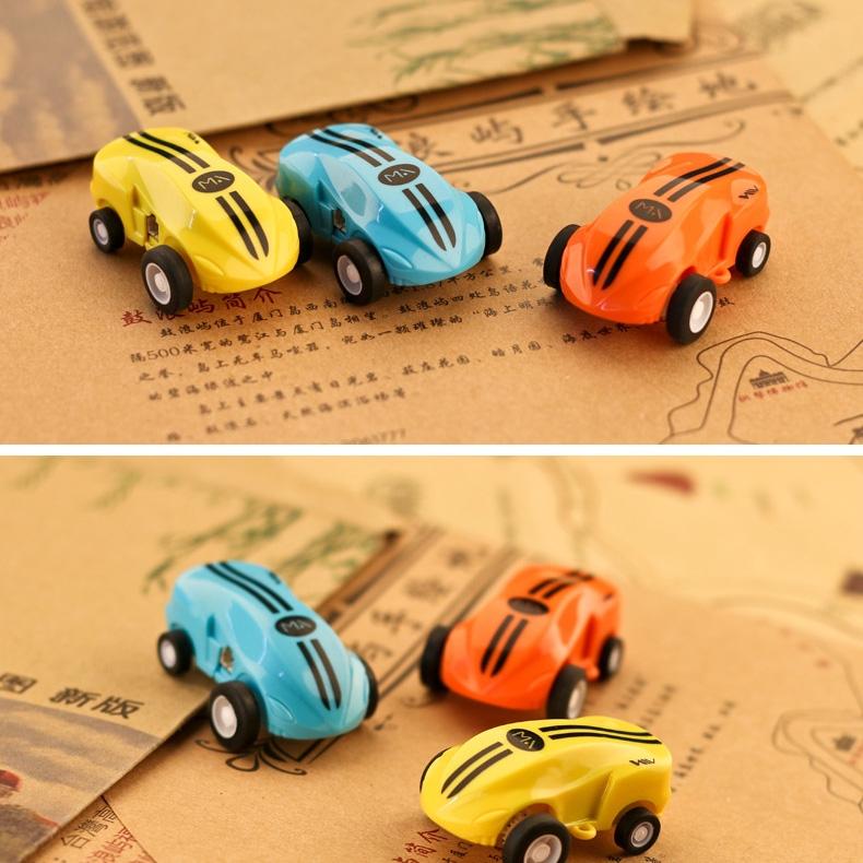 360 Degree Rotary Mini Laser Pocket Car Racing Toy - Yellow