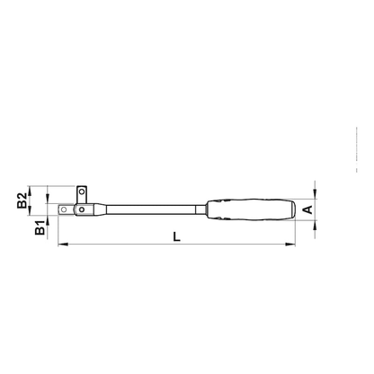 Wurth Breaker Bar 1/2in Drive 365mm Joint Socket Wrench Chrome Plated 180° Rotating Head