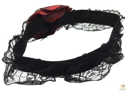 Skull & Rose Leg Garter Skeleton Halloween Costume Party Lace Scary
