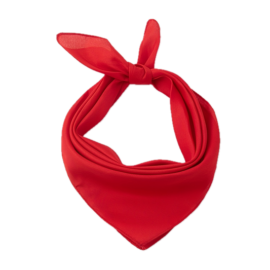 Plain Bandana 100% COTTON Head Wrap Durag Bandanna Summer Biker Scarf Mask - Red